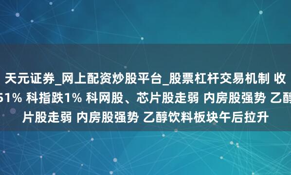 天元证券_网上配资炒股平台_股票杠杆交易机制 收评：港股恒指涨0.51% 科指跌1% 科网股、芯片股走弱 内房股强势 乙醇饮料板块午后拉升